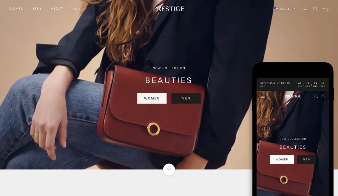 The Shopify Prestige Theme 